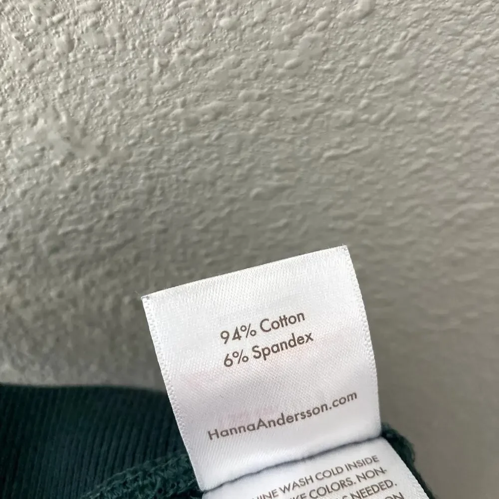 Hanna Andersson Ribbed Stretch Leggings - Juniper Green - 8 or 130cm